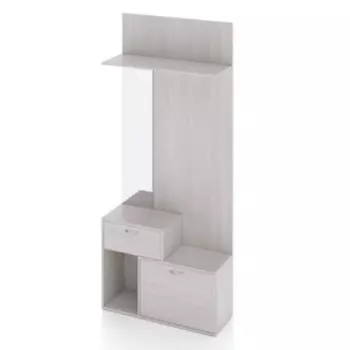 Прихожая левосторонняя TEKKA «Крокус», 90х33х210 см, цвет ясень шимо светлый