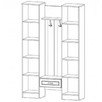 Прихожая Либерти 1300х364х2034 МДФ белое дерево