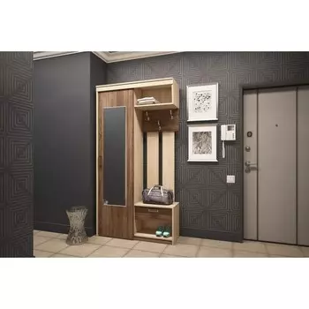 Прихожая «Мечта», 1140 383 2160 мм, левая, цвет дуб сонома / дуб сакраменто тёмный