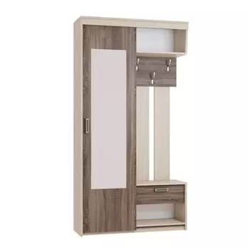 Прихожая «Мечта», 1140 383 2160 мм, левая, цвет ясень шимо тёмный / ясень шимо светлый