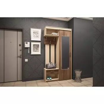 Прихожая «Мечта», 1140 383 2160 мм, правая, цвет дуб сонома / дуб сакраменто тёмный