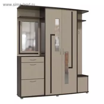 Прихожая МЕДЕЯ 1780х420х2100 Венге/Дуб Млечный