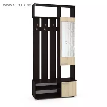 Прихожая «Милан», с вешалкой, с зеркалом, 10003622200 мм, цвет венге/дуб сонома