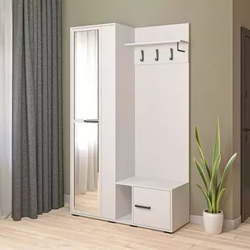 Прихожая «Моника - 2», с зеркалом, 12504302100 мм, цвет белый