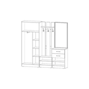 Прихожая «Наоми», 20423882014 мм, цвет дуб сонома/дуб самдал