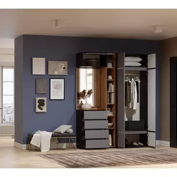 Прихожая Прага, Венге/Графит софт