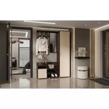 Прихожая «Визит», 1440 400 2052 мм, цвет дуб белёный / венге