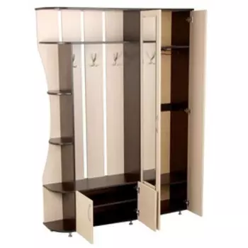 Прихожая «Ксения - 1», правая, 21501500385 мм, цвет венге/дуб молочный