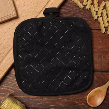 Прихватка Доляна цв.черный 17*17 см, 100% п/э