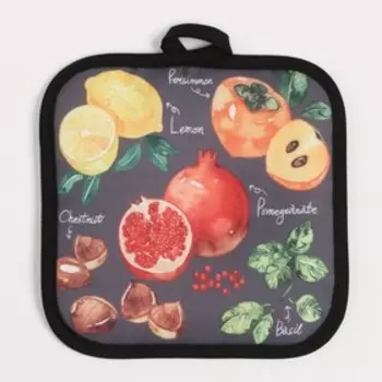 Прихватка Доляна "Фрукты" 17х17 см 100% п/э