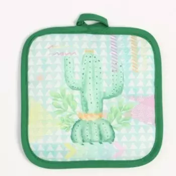 Прихватка Доляна "Кактус" 17х17 см 100% п/э