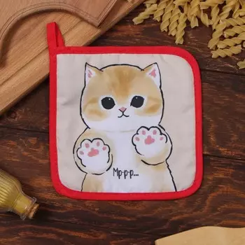 Прихватка «Доляна. Котик», 1717 см, 35% хлопок, 65% п/э, ватин 250 г/м