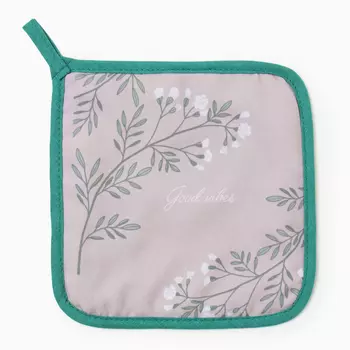 Прихватка Доляна Live is good 17х17 см, 35% хл, 65% пэ, ватин 250 г/м2