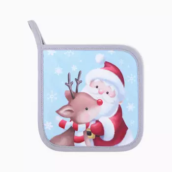 Прихватка Доляна "Новогоднее волшебство" 17х17 см, 35% хл, 65% пэ, ватин 250 г/м2