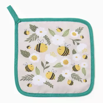 Прихватка «Доляна. Пчелы», 1717 см, 35% хлопок, 65% п/э, ватин 250 г/м