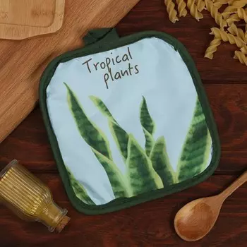 Прихватка «Доляна» Tropical, голубая, 1717 см, 100% п/э