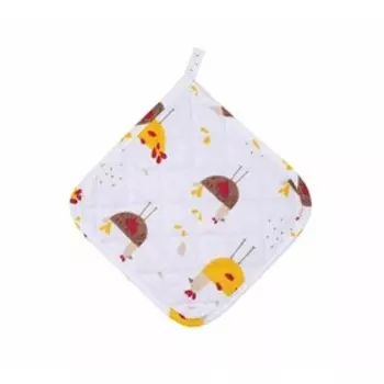 Прихватка Hens, размер 20х20 см, цвет желтый