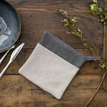 Прихватка «Ибица», размер 20х20 см, цвет бежево-серый