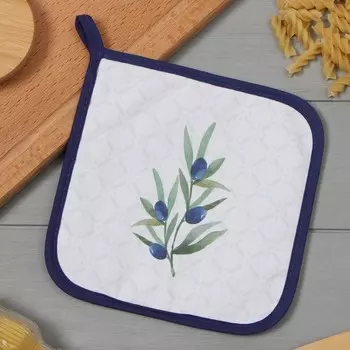 Прихватка «Этель. Олива», 1919 см, саржа,100% хлопок, ватин 250 г/м