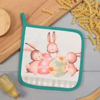 Прихватка «Этель. Пасхальный кролик», 1919 см, саржа,100% х/л, ватин 250 г/м