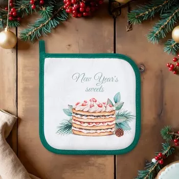 Прихватка Этель Sweet treat саржа, 1919 см,100% хлопок, ватин 250 г/м