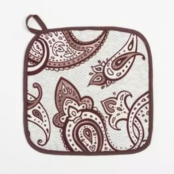Прихватка "Этель" Восточные узоры 19х19 см, 100% хлопок, ватин 250г/м2 (двухсторонняя)