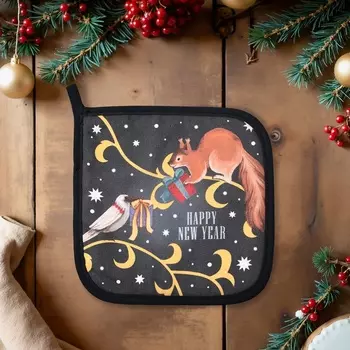 Прихватка Этель Wonder christmas саржа, 1919 см,100% хлопок, ватин 250 г/м