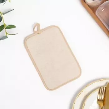 Прихватка Любопытные, размер 14х22 см, 160г/м², 50% лён,50% хлопок