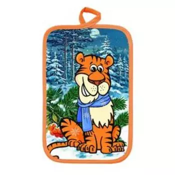 Прихватка прямоугольная 22х15 см, МИКС, поролон, пэ 100%