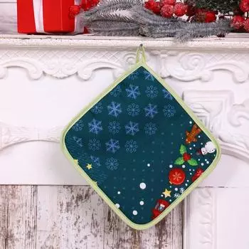 Прихватка Волшебные истории 18х18 см, рогожка, хлопок 100%, 170г/м2