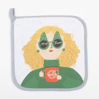 Прихватка "Winter" 19х19см, саржа, 100% х/л,ватин 250г/м2