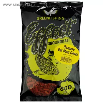 Прикормка пеллетс Greenfishing, BIG FISH, слива, 800 г