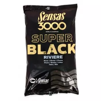 Прикормка Sensas 3000 Super BLACK Riviere 1кг