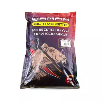 Прикормка Yaman Active Bite Сазан, малина, цвет красный, 900 г