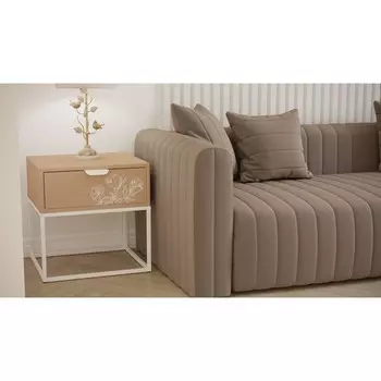 Прикроватная тумба «Дрим», 450 425 465 мм, цвет пудра / белый