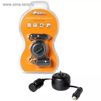 Прикуриватель-удлинитель, на катушке, 5 А, 3 м, 12V / 24 V
