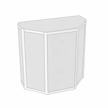 Прилавок трапеция «ТР», 9050100 см, ЛДСП, белый