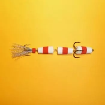 Приманка джиговая ФЛАЖОК № 130, 11 см, белый, красный