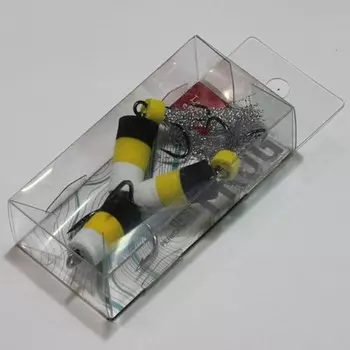 Приманка джиговая LJ FROG бел./жел./чер. в блистере