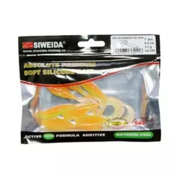Приманка силиконовая SIWEIDA "Assassin Tail Grub" 6,5см 3,3г (7шт.) цв. 283