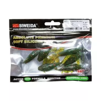 Приманка силиконовая SIWEIDA "Assassin Tail Grub" 7,5см 4,7г (6шт.) цв. 189