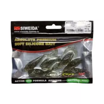 Приманка силиконовая SIWEIDA "Assassin Tail Grub" 7,5см 4,7г (6шт.) цв. 359