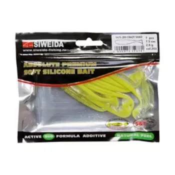 Приманка силиконовая SIWEIDA "Crazy Shad" 7,5см 2,6г (7шт.) цв. 203