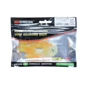 Приманка силиконовая SIWEIDA "Fat Tail Grub" 6,5см 3,0г (8шт.) цв. 283