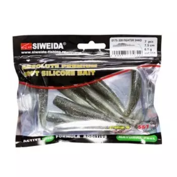 Приманка силиконовая SIWEIDA "Fighter Shad" 7,5см 6,1г (7шт.) цв. 396