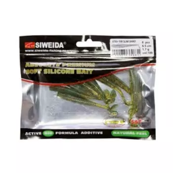 Приманка силиконовая SIWEIDA "Slim Shad" 6,5см 1,7г (8шт.) цв. 189