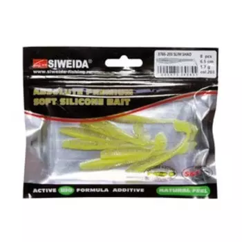 Приманка силиконовая SIWEIDA "Slim Shad" 6,5см 1,7г (8шт.) цв. 203
