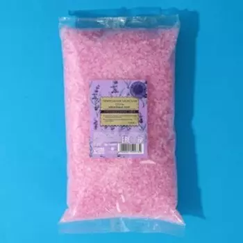 Природная морская соль для ванны, 1000 г, аромат лаванды, КЛАДОВАЯ КРАСОТЫ