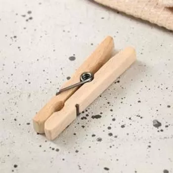 Прищепка бельевая, 7х1 см, массив бука