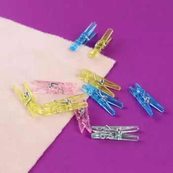 Прищепки для шитья, 2,5 0,5 0,3 см, 10 шт, цвет разноцветный